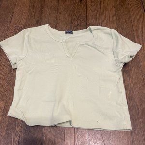 One Size Brandy Melville Light Green Top